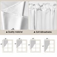 thumbnail image 3 of Wildflower Leaf Kitchen Window Curtains, Swag Curtains Valance for Bedroom Living Room Bathroom, Grey Floral Botanical White Watercolor Rod Pocket Window Curtain Block Drapes 2 Panels 36"x36", 3 of 8