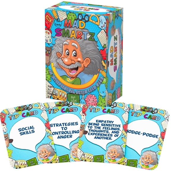 Thought-Spot Mad Smartz Social Skills & Anger Management Card Game - Emotional Regulation & Therapy Tool for Kids & Teens