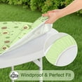 thumbnail image 4 of Elastic Edge Round Table Cover - Avocado Art Print, 100% Waterproof & Spill-Proof for Families (Green Fresh Aesthetic), 4 of 4