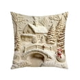 thumbnail image 2 of Festive Holiday Cushion Cover, 17.7 x 17.7 inch Christmas Faux 3D Printed Pillowcase with Detailed Seasonal Artwork, Winter Throw Pillow Accent for Sofa, Bed, Armchair, Bench & Home Decor, 2 of 6