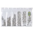 thumbnail image 1 of Flatback Rhinestone 6-Size Shiny DIY Round Crystal Gem Flatback Gem for Nail Art, 1 of 10
