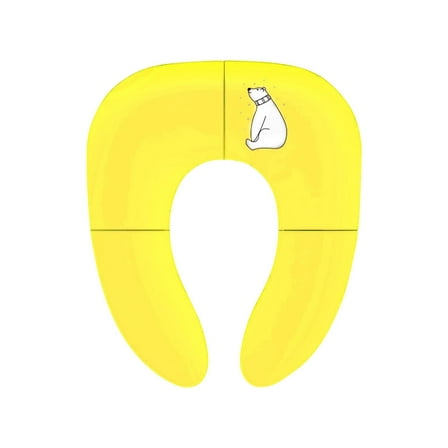 SR Toilet Seat,Foldable Potty Training Seat Baby Travel Toilet Potty Seat Covers Non Slip Pads (Yellow)