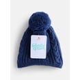 thumbnail image 2 of Wonder Nation Baby Boys or Girls Pom Pom Beanie and Mittens Set, 2 Piece, One Size, 2 of 4
