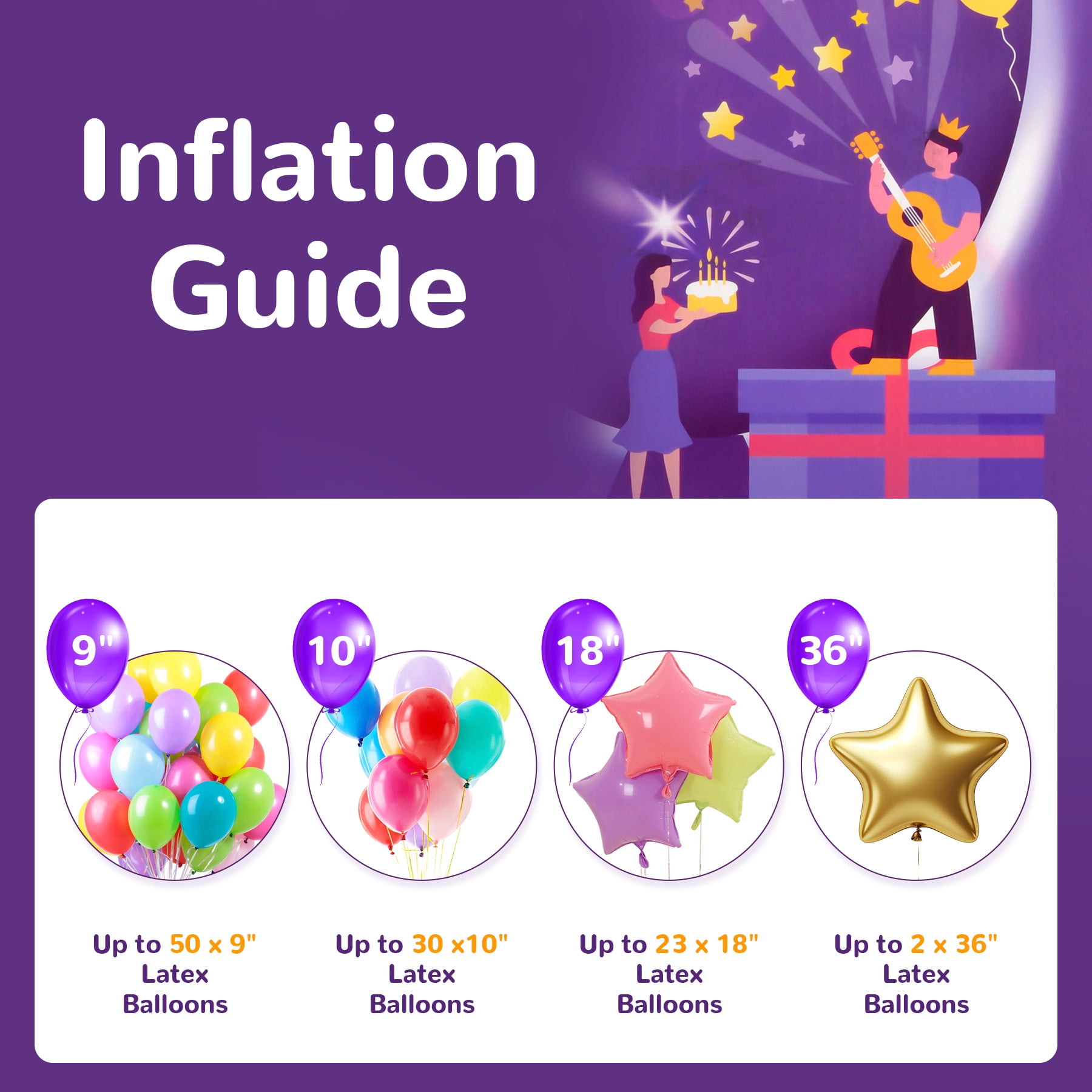 Soyishi 13.4L Helium Tank up to 50 Latex Balloons Helium Tank for Balloons at Home Helium Balloon Pump Kit Blend