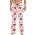 thumbnail image 4 of joogoo Men's Pajama Pants Valentine's Hearts Soft Long Sleep Lounge Pjs Bottoms XL, 4 of 7