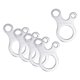 thumbnail image 1 of Tensores antideslizantes de aleación de aluminio, accesorios de 3 orificios, gancho de seguridad de línea Guy curvo 5 piezas de plata Zulema Hebilla de ajuste, 1 of 8