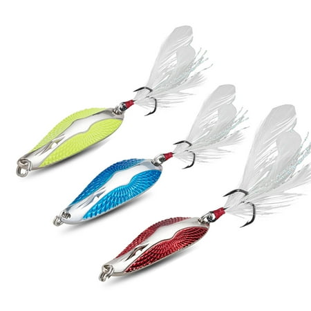 Kingdom Metal Spoon Slow Jigging Metal Lure Artificial Hard Sequins Spinner Bait Casting Fishing Tackle