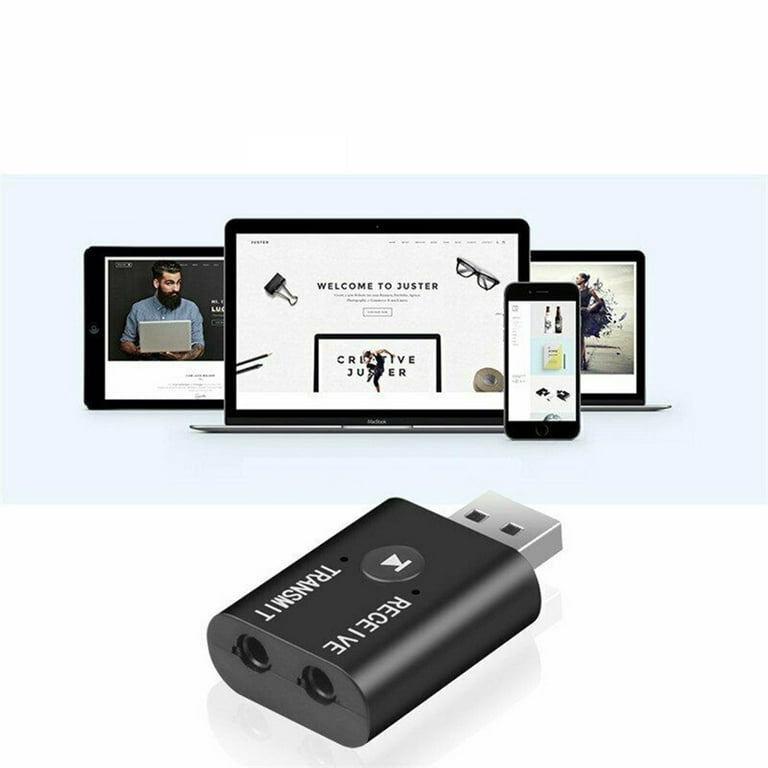 Bluetooth 5.0 Transmitter Receiver 2 IN 1 Wireless Audio 3.5mm USB Aux Adapter Walmart