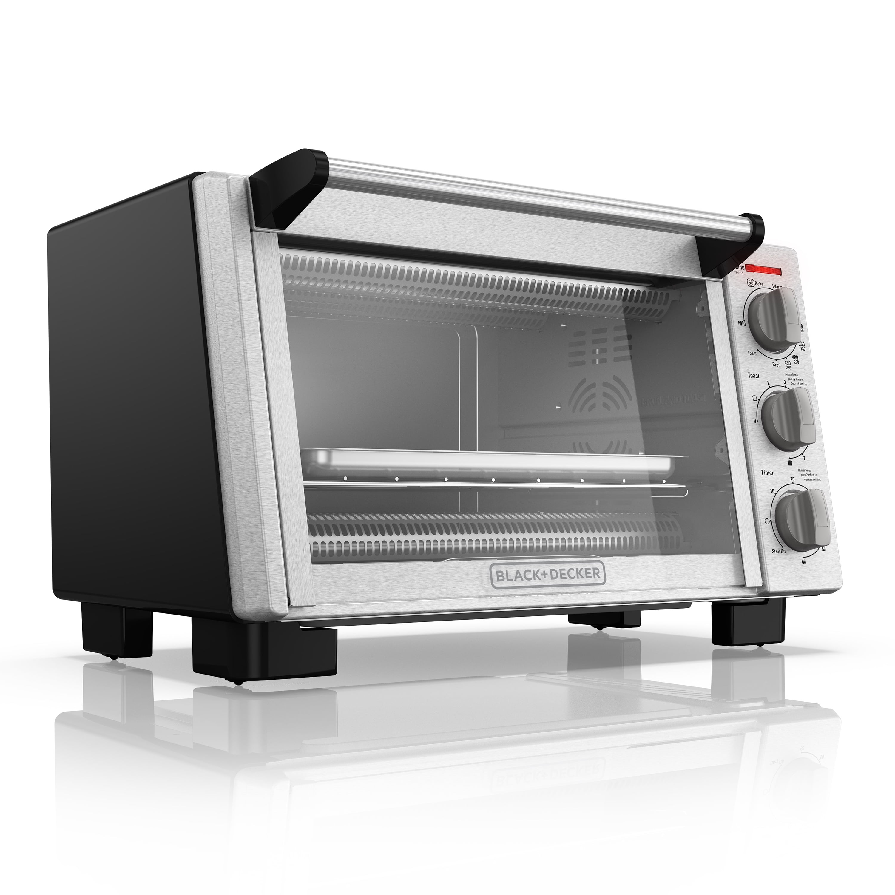 BLACK+DECKER 6-Slice Toaster Oven in Black – Monsecta Depot
