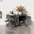 thumbnail image 2 of Decksplore Weatherproof Cat Litter Box Enclosure, Multi-Functional Double Door Cat Cabinet, Hidden Litter Box Furniture for Indoor/Outdoor Use, Black, 31.9”L x 16.4”W x 17.9”H, 2 of 7