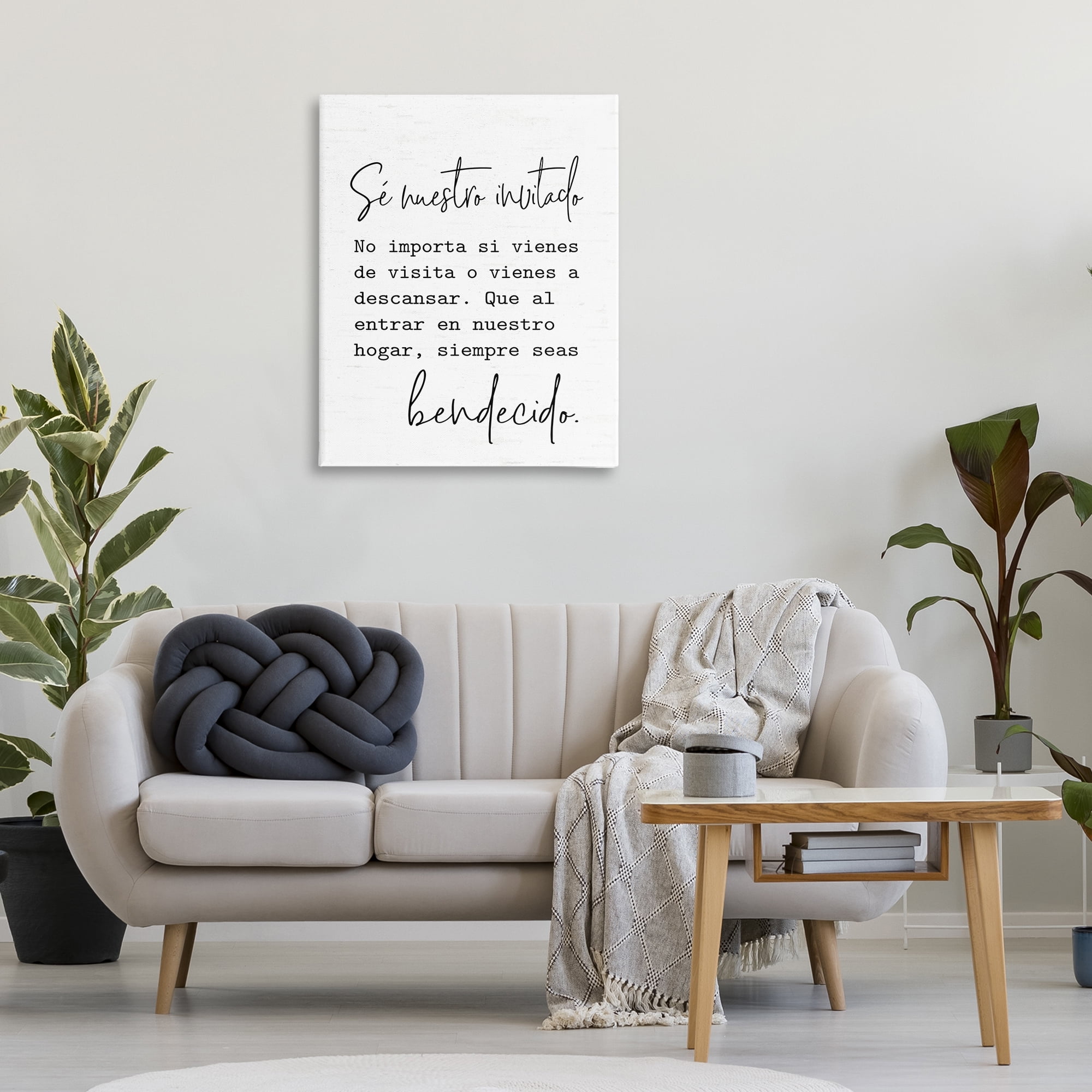 Stupell Industries Se Nuestro Invitado Inspirational Quotes & Sayings Painting Wrapped Canvas Art Print Wall Art, 30 x 40