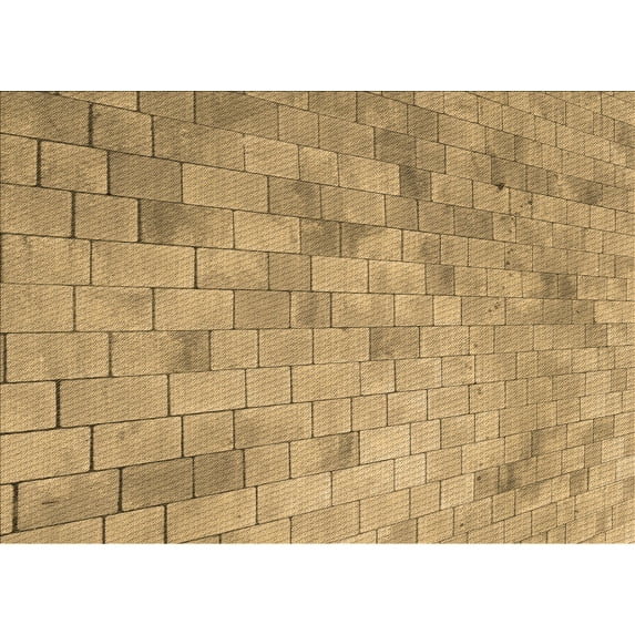 Ahgly Company Machine Washable Indoor Rectangle Transitional Orange Area Rugs, 8' x 12'