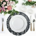 thumbnail image 5 of Ryvnso Line Bohomia Pattern Round Plate Mats Dining Table Placemat 1 Piece for Holiday Decoration, 5 of 7