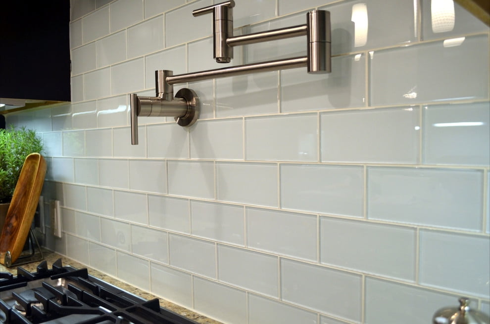 Art3d White 3"x 6" Peel and Stick Glass Tiles for Kitchen Backsplash (32-Pack)