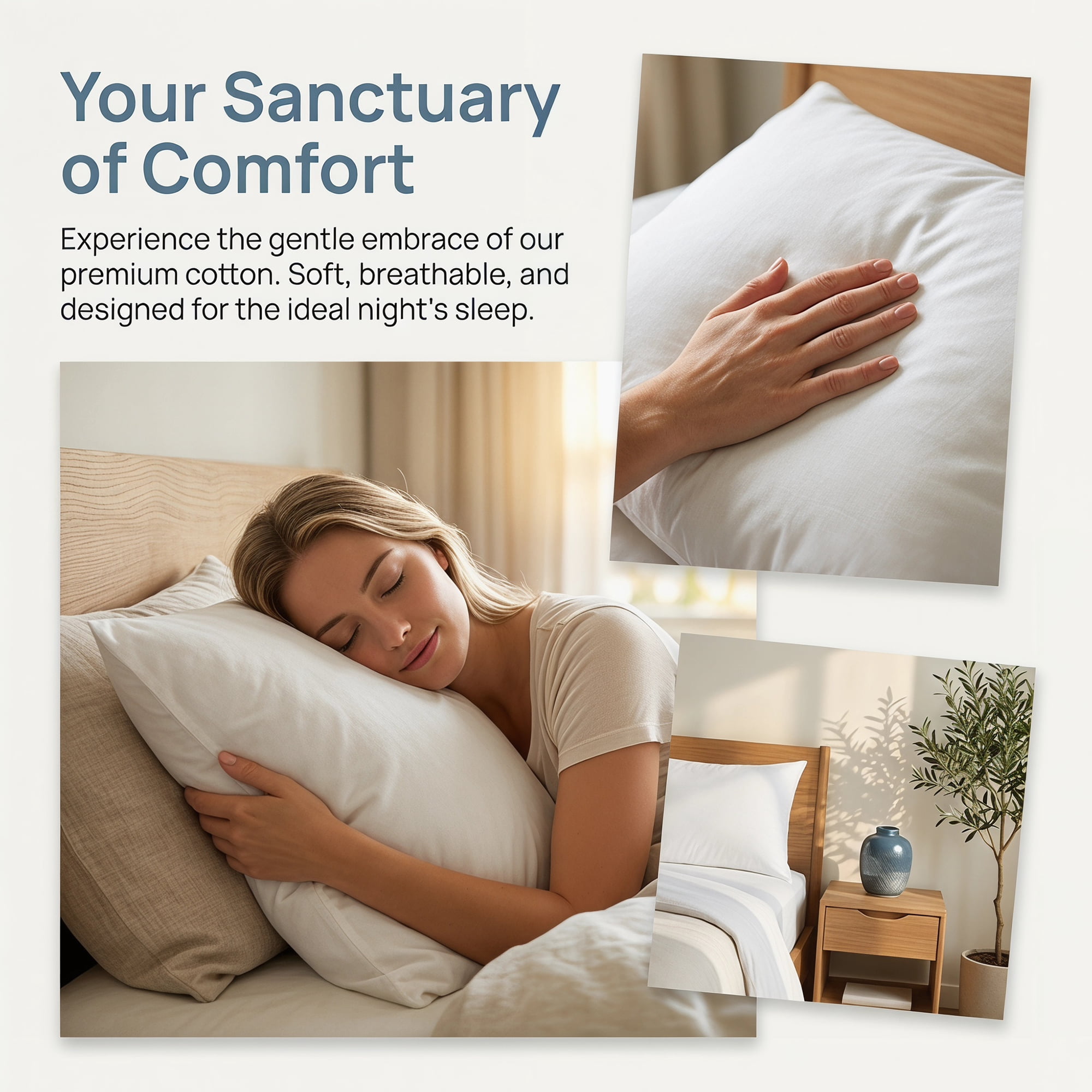 Unique Bargains Pillow Protectors with Zipper Breathable Cotton Throw Pillow Cover 21"x27"