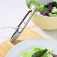 thumbnail image 2 of Mainstays Stainless Steel and Silicone Mini Food Tongs Grey, 2 of 7