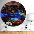 thumbnail image 2 of DesignArt Colorful Tiger Collage Large Wall Clock, 2 of 2