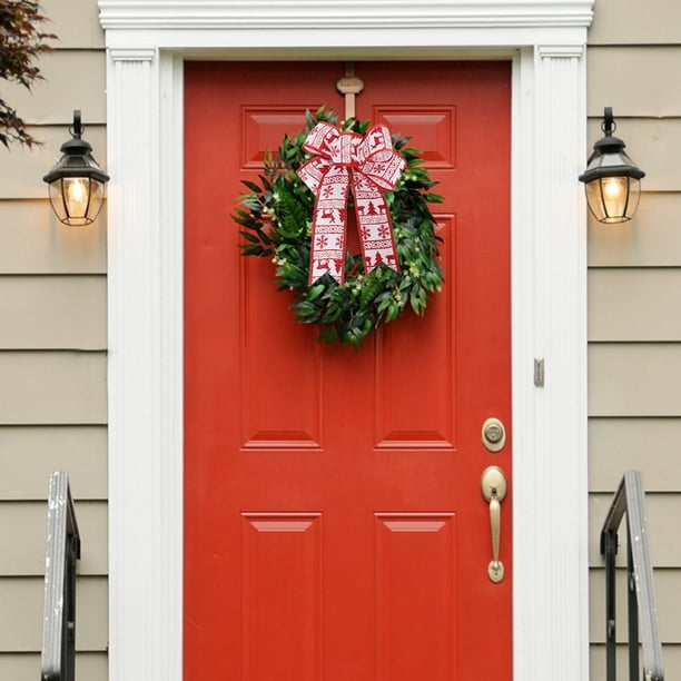 El paquete incluye: recibirás 3 paquetes de lazos en el paquete, están hechos a mano y especialmente diseñados para la decoración temática navideña, adecuados para la decoración de fiestas y