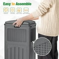 thumbnail image 3 of WYDK 30 Gallon Trash Can, Resin Outdoor Garbage Can with Lid, Waterproof Hideaway Patio Waste Bins for Outside Use (Gray), 3 of 14