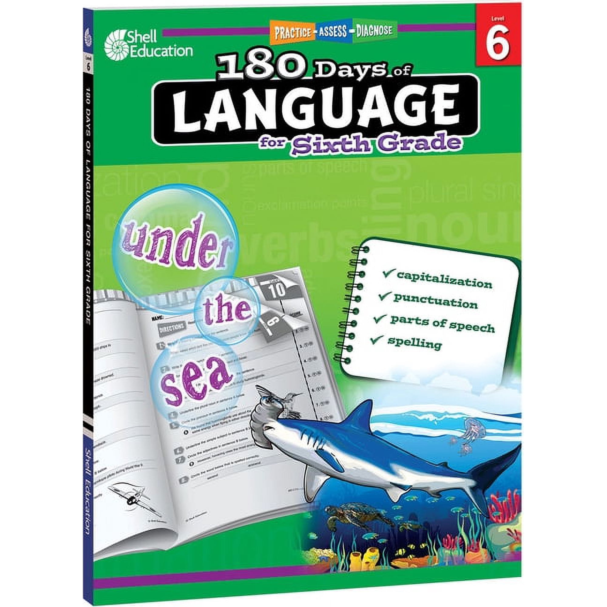 180 Days(r) 180 Days(r) Language for Sixth Grade: Practice, Assess, Diagnose, (Paperback)