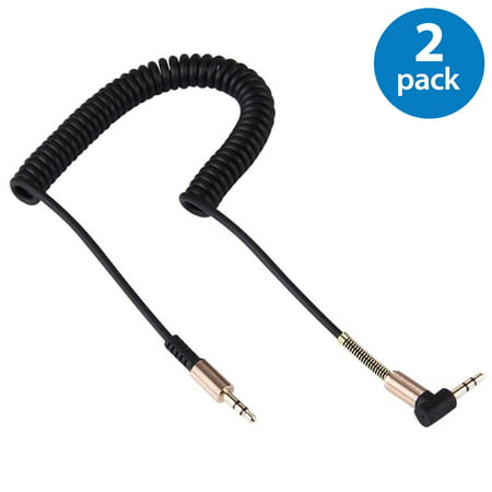 2x Afflux 3.5mm Aux Cable Audio Extension 90 Degree Angle Vehienlar Cord 3FT Auxiliary For Android Samsung iPhone iPad iPod PC Computer Laptop Tablet Speaker Home Car System Game Headset (Best Speakers For Android Tablet)