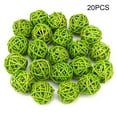 thumbnail image 4 of YUMILI Bola de ratán, 20 Bolas de ratán para jardín, Boda, Fiesta, decoración de Navidad(Verde), 4 of 8