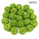 thumbnail image 1 of Decoraciones de bolas de ratán verdes para jardín, boda, fiesta, Navidad, paquete de 20, 1 of 9