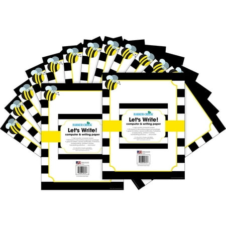 UPC: 0704068036260 | Barker Creek Wide Stripe Computer Paper – 100 Sheets
