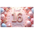 thumbnail image 3 of Colorful Theme Sweet 16 Birthday Banner Balloon Decoration Photo Prop Celebration Banner for Birthday Party Kids Party Indoor Decoration, 3 of 7