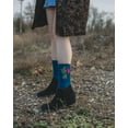 thumbnail image 3 of MeMoi Women's Embroidered Berry Leaf Vintage Style Crew Socks - Womens - Female, One Size, Teal, 3 of 7