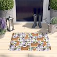 thumbnail image 2 of Yorkie Dog and Flower Florals Flannel Non Slip Door Rugs,Washable Door Mats Indoor,Decorative Door Mats,Dirt-Resistant and Absorbent Doormat for Entrance,Bedroom,Kitchen,Bathroom,23.5x16in(60x40cm), 2 of 5