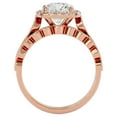 thumbnail image 3 of SuperJeweler 2 1/2 Carat Cushion Shape Moissanite Bridal Set In 14 Karat Rose Gold For Women, 3 of 3