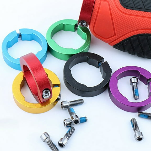 Soumake 2Pcs Replacement Aluminum Alloy Bicycle Grip Handlebar Lock Rings for MTB