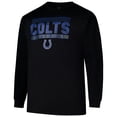 thumbnail image 2 of Men's Profile  Black Indianapolis Colts Big & Tall Pop Long Sleeve T-Shirt, 2 of 3