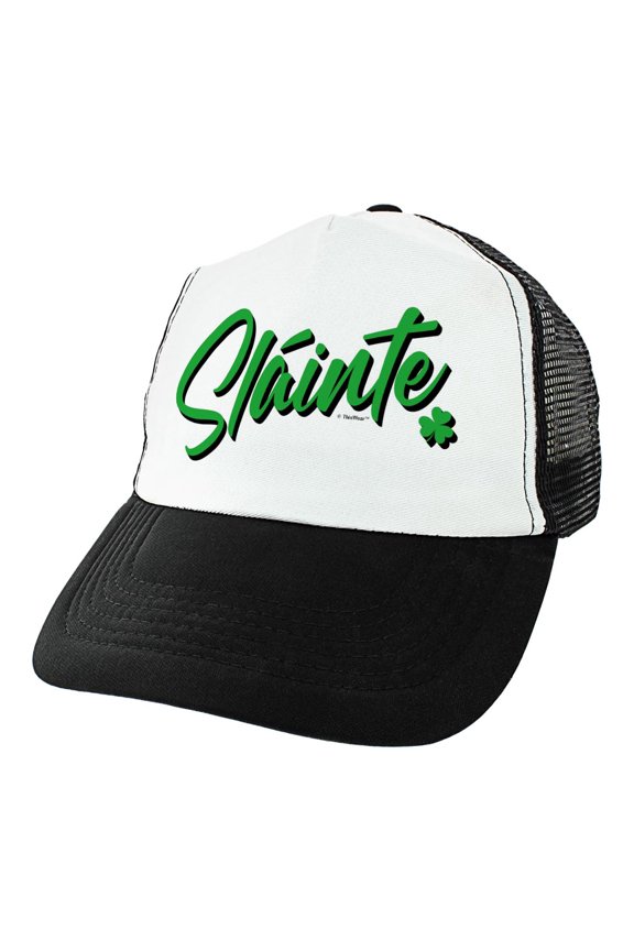 St Patricks Day Accessories Slainte with Green Lucky Shamrock Hat Irish Hats Trucker Hat