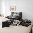 thumbnail image 4 of Aztec Geometric Twin Comforter Set With Sheets Vintage Western Boho Bedding Set 7 Piece Southwestern Tribal Bed In A Bag Adults Men American Bed Set Black Brown, 4 of 5