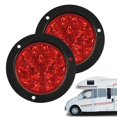 thumbnail image 1 of Tail Lights For Trailer Waterproof 4inch Round Red Amber LED Trailer Tail Lights 2PCS LED Tail Lights Kit For Rv Truck Trailer, 1 of 5