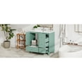 thumbnail image 3 of 36 Inch Modern Bathroom Vanity with USB Charging, Two Doors and Three Drawers Bathroom Storage Vanity Cabinet, Small Bathroom Vanity cabinet with single sink , Green - Faucets Not Included, 3 of 9