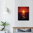thumbnail image 3 of JEUXUS Aesthetic Vaporwave Neon Orange Red Sunset Sea Poster Retro Futuristic Sunset Print Sunrise Aestheti Canvas Posters Wall Art Bedroom Office Room Decor Gift, 3 of 4