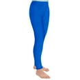 thumbnail image 4 of YUUMIN Kids Girls Solid Color Leggings Active Yoga Dance Pants High Waist Stretchy Tights Dancewear Royal Blue 10, 4 of 6