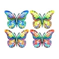 thumbnail image 2 of 4 Pack Metal Butterfly Wall Decor Outdoor, Hanging Metal Butterflies Wall Art Sculptures for Indoor, 2 of 8