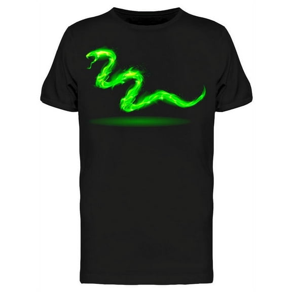 Green Fire Snake T-Shirt Men -Image by Shutterstock, Male Large
