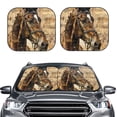 thumbnail image 2 of Naloa Musical Horse Vintage Collage Print 2-Piece Windshield Sunshade,Foldable Car Front Window Sun Shades,for Most Sedans SUV Truck-Large, 2 of 6