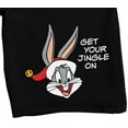 thumbnail image 2 of Looney Tunes Get Your Jingle On Men's Black Sleep Pajama Shorts-XL, 2 of 7