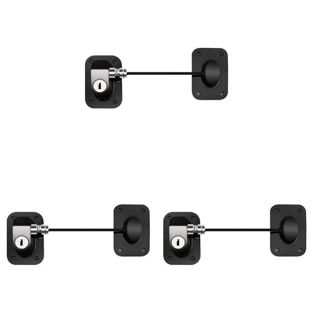 YWIYIUD 3PCS Durable Refrigerator Lock with Keys No Drilling Cabinet Locks with Key Suitable for Drawers Sliding Doors Refrigerators Freezer and Cabinets