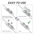 thumbnail image 3 of 10PCS Steel Cable Clamps, 304 Stainless Steel Cable Clamps, Duplex Clips, Rope Clamps, Cable Clips for Construction Sites and Ships, Clotheslines, Awn, 3 of 5