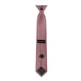 thumbnail image 4 of Jacob Alexander 14 inch Boys Ties - Clip On Neckties for Kids Formal Wedding Graduation School Uniforms - Dusty Rose, 4 of 7