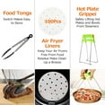 thumbnail image 4 of Hot Air Fryer Accessories 10pcs, Accessories Set Fryer Set Accessories Baking Accessories Bread Baking Basket Pizza Pan Silicone Mat Cooking Grate Fryer Recipe for 7 Inch Air Fryer, 4 of 7