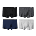 thumbnail image 4 of XBASW Men's Cotton Underwear Medium Waisted Boxer Briefs Short Leg Covered Band Undies L-4XL, 4 of 11