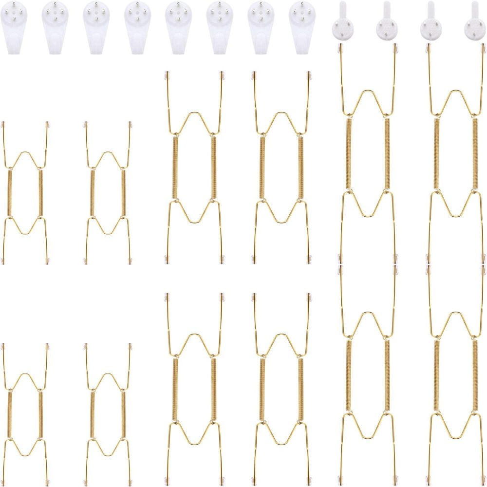 Details about   Wall Plate Hangers 10 Pack Stainless Steel Decorative Wire & 12 Pack Wall Hooks 